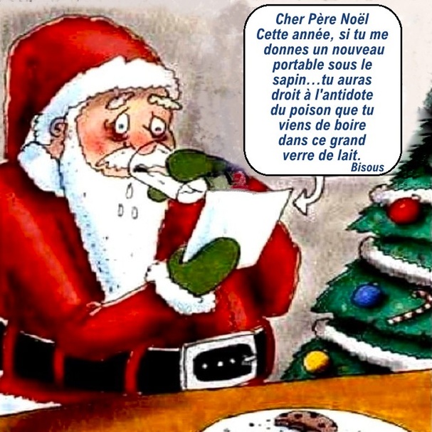 Dessins humoristiques "Père Noël"..