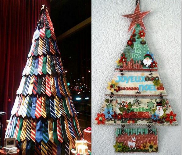 Sapins Noël tissu et cravates Sapins Noël tissu et cravates