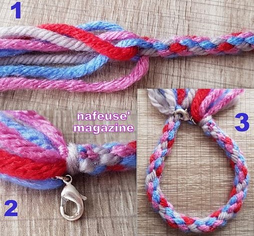 TUTO tresser un bracelet en laine