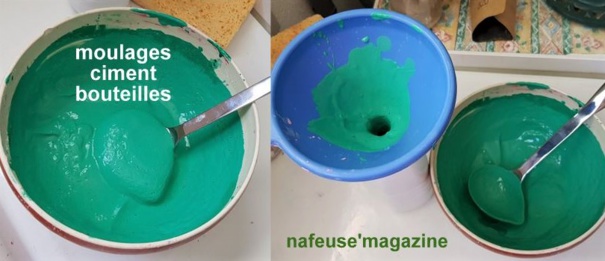 Moulages bouteilles en ciment Moulages bouteilles en ciment