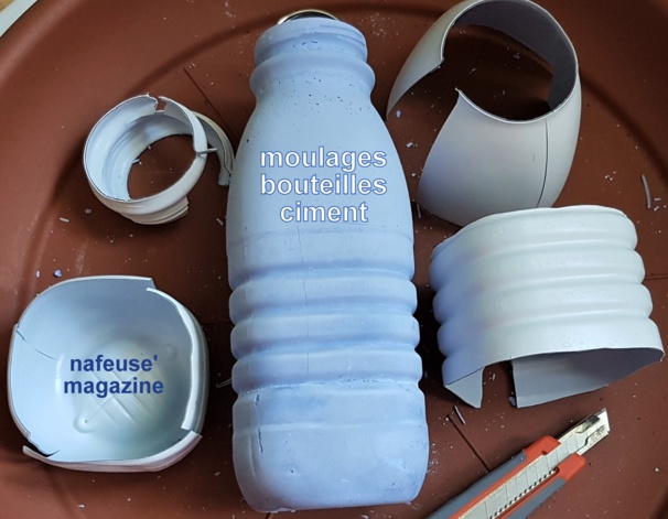 Moulages bouteilles en ciment Moulages bouteilles en ciment