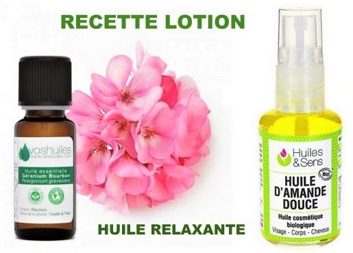 Recette lotion huile relaxante anti-stress