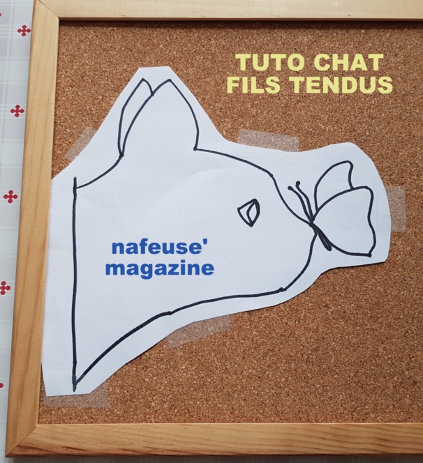 TUTO Tableau chat laine tendue