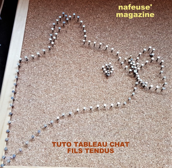 TUTO Tableau chat laine tendue