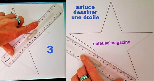 Astuce pour dessiner et découper le gabarit une étoile