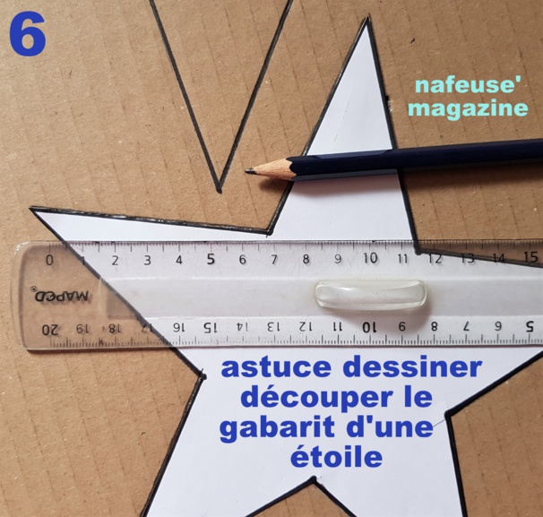 Astuce pour dessiner et découper le gabarit une étoile