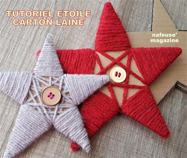 TUTO étoile de Noël en carton laine TUTO étoile de Noël en carton laine