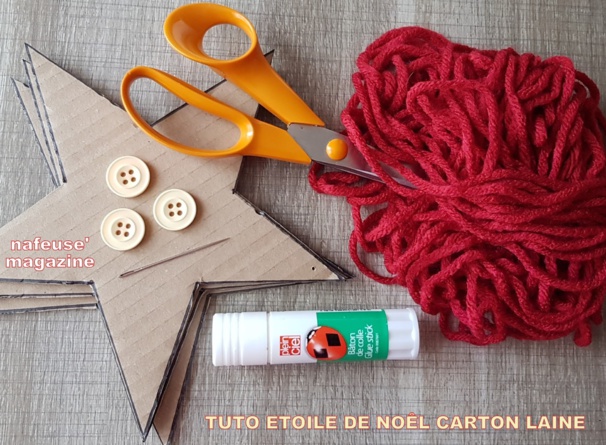 TUTO étoile de Noël en carton laine