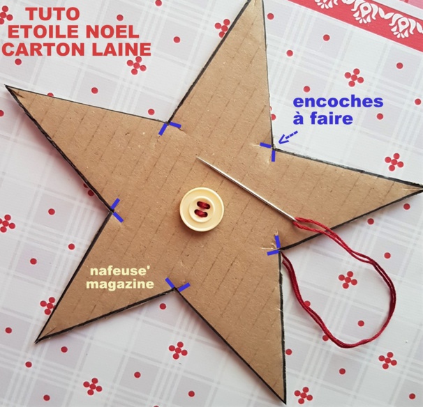 TUTO étoile de Noël en carton laine