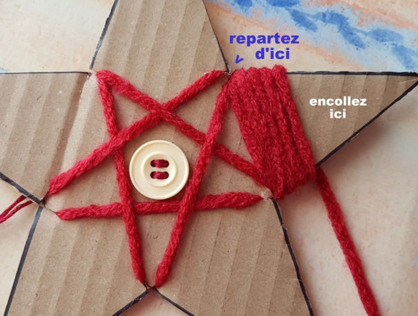 TUTO étoile de Noël en carton laine TUTO étoile de Noël en carton laine