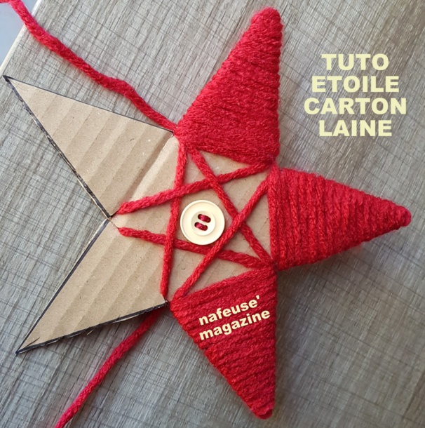 TUTO étoile de Noël en carton laine