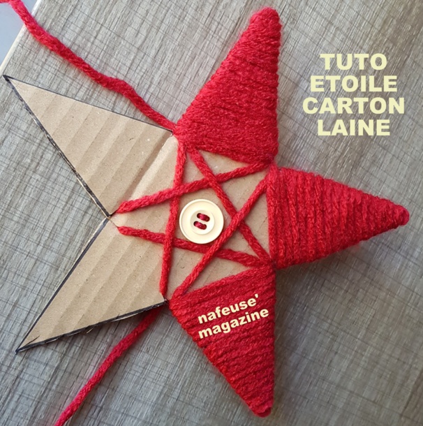 TUTO étoile de Noël en carton laine TUTO étoile de Noël en carton laine