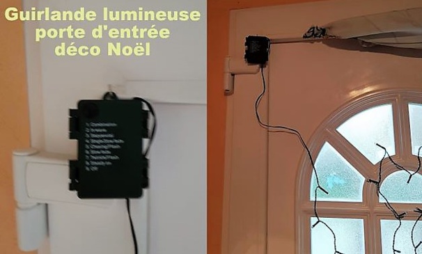 Décorer sa porte d'entrée avec une guirlande lumineuse