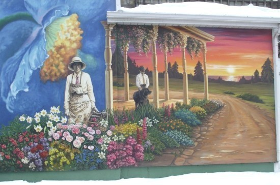 Mur de façade au Canada, un peu de chaleur au milieu de la neige.. Mur de façade au Canada, un peu de chaleur au milieu de la neige..