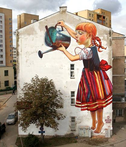Fresque murale en Pologne..