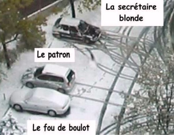 parking de bureau, voitures du personnel..