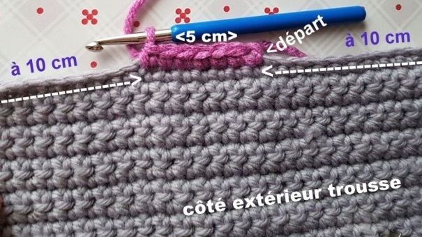 Tutoriel sac trousse maquillage au crochet