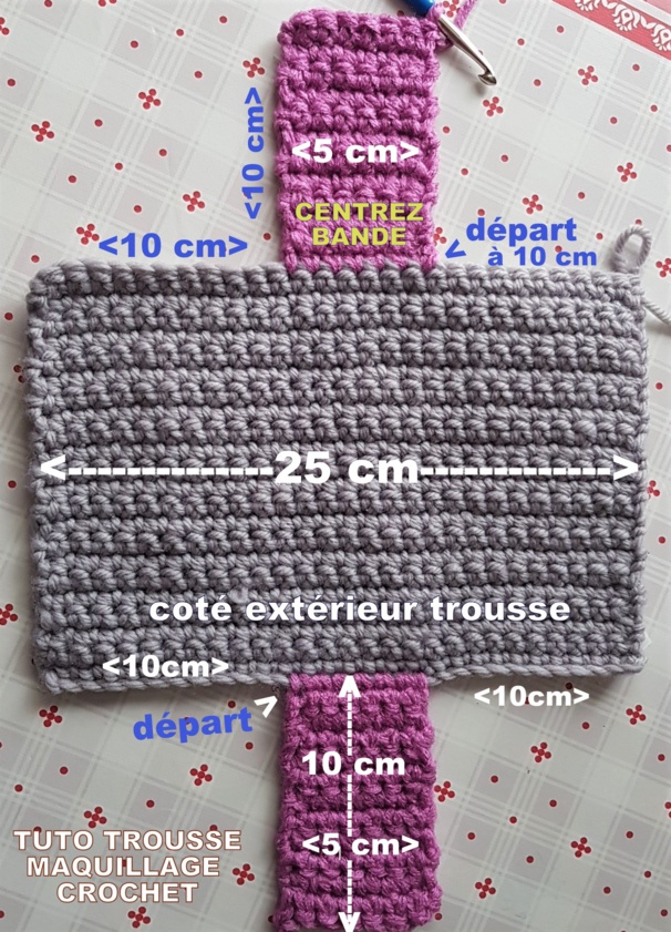 Tutoriel sac trousse maquillage au crochet