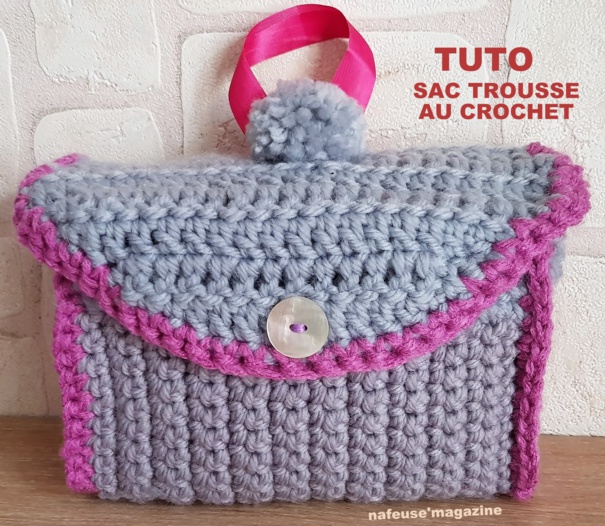 Tutoriel sac trousse maquillage au crochet