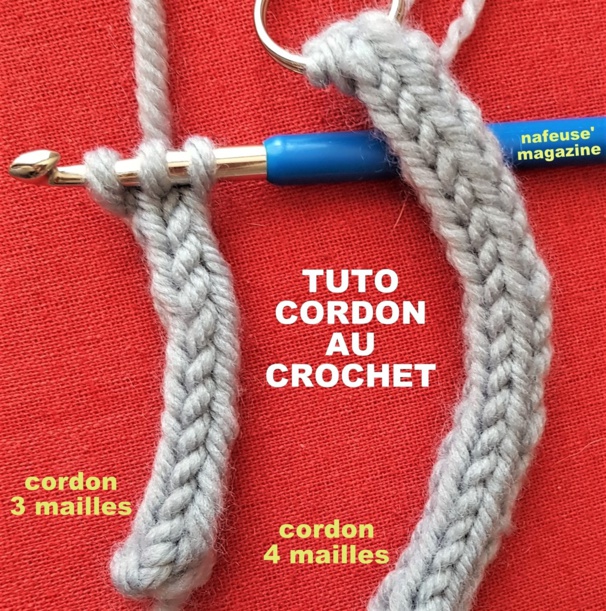 TUTO cordon laine au crochet