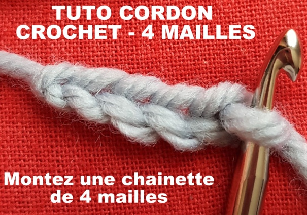TUTO cordon laine au crochet