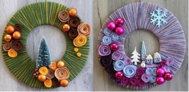 Plusieurs tutos pour faire une couronne de Noël !