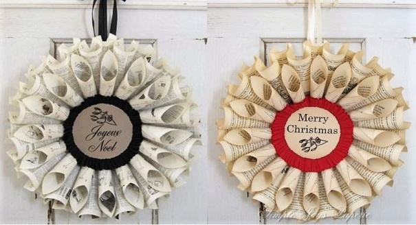 Plusieurs tutos pour faire une couronne de Noël !