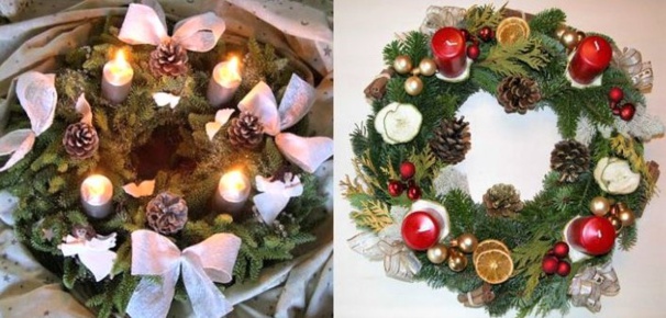 Plusieurs tutos pour faire une couronne de Noël !