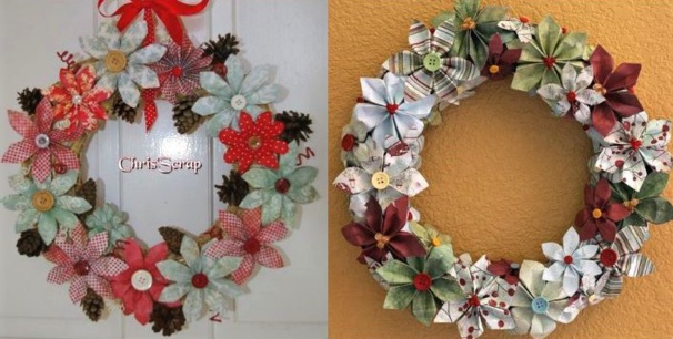 Plusieurs tutos pour faire une couronne de Noël !