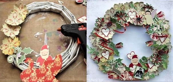 Plusieurs tutos pour faire une couronne de Noël !