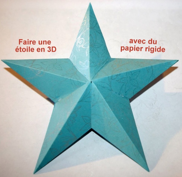 Faire une étoile de Noël en relief, en 3 D !