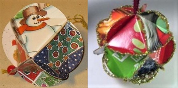 Faire une boule de Noël en matériau de récup !