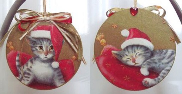 Faire une boule de Noël en matériau de récup !