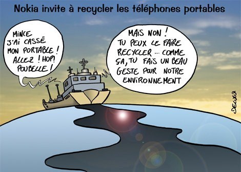 Dessins humoristiques "le recyclage" des déchets !