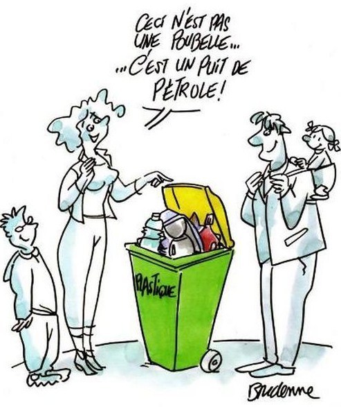 Dessins humoristiques "le recyclage" des déchets !