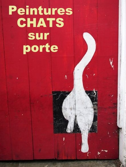 Chats peintures sur portes