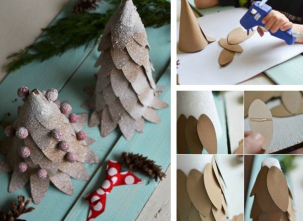 Faire un Sapin de Noël en carton, des tutos