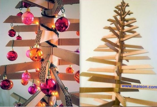 Faire un Sapin de Noël en carton, des tutos