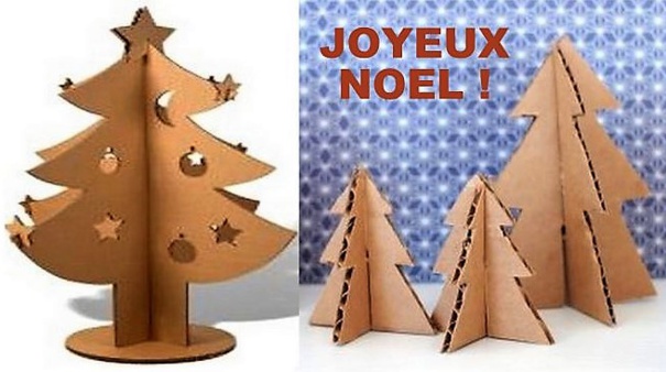 Faire un Sapin de Noël en carton, des tutos