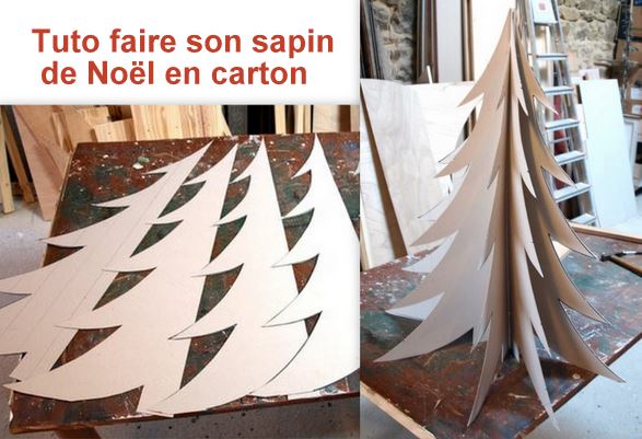 Faire un Sapin de Noël en carton, des tutos