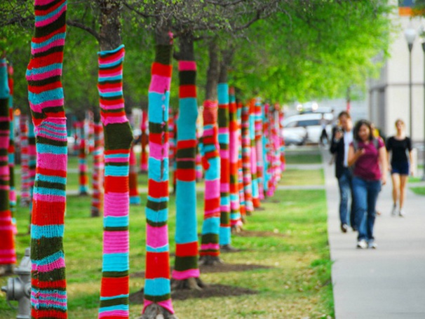 La folie du tricot, le Yarnbombing est très tendance !