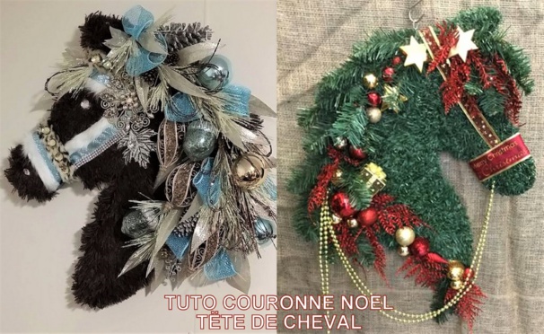 TUTO couronne Noël tête de cheval TUTO couronne Noël tête de cheval