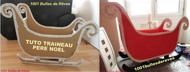 TUTOS traîneaux du père Noël en carton