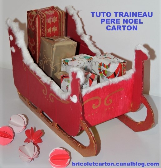 TUTOS traîneaux du père Noël en carton