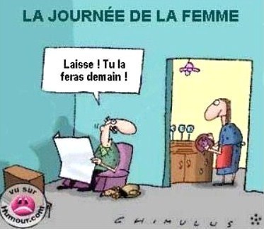 Dessins humoristiques "journée des droits de la femme"