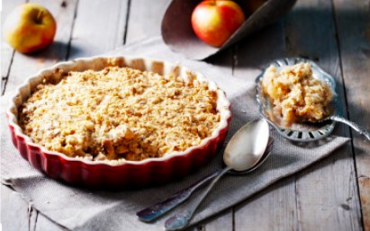 Crumble aux pommes, les recettes