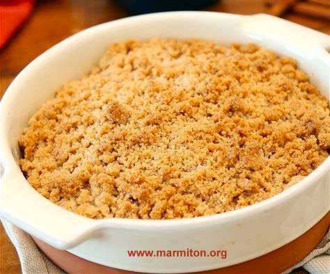 Crumble aux pommes, les recettes