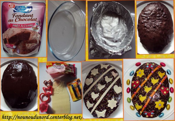 Faire un gâteau en forme d'oeuf de Pâques