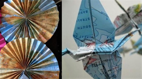 Idées récup et recyclage des vieilles cartes routières !