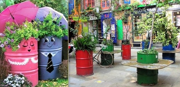 Comment recycler de vieux bidons en fer !